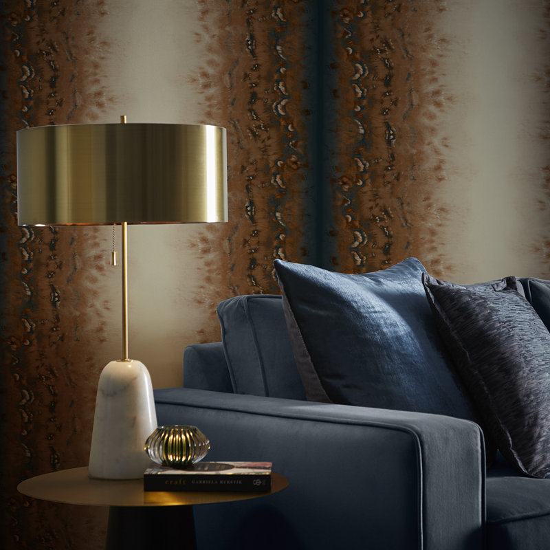 Fusion 10.05m x 52cm Metallic Wallpaper Roll, Bronze