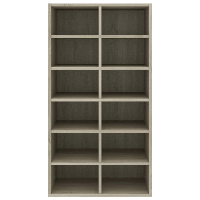 12 Pair Shoe Rack, Sonoma Oak