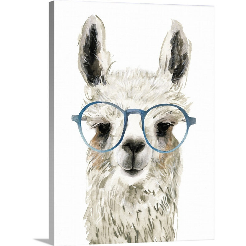 Novogratz «Calcating Llama I», reproduction d'art encadrée, H 16 po x l 12 po x P 1,25 po, Toile tendue