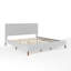 Lit plateforme tapissier avec tête de lit passepoilée Martha Stewart Britta-97967475-97967476