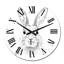 Portrait pointilliste monochrome d'un lapin - horloge murale traditionnelle-1335323165
