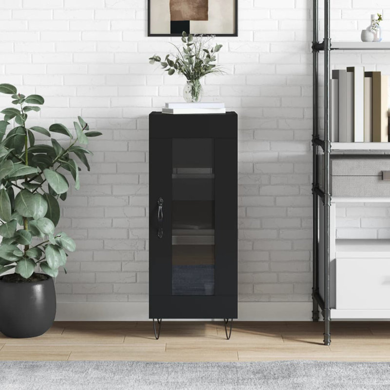 Margaritha 1 - Door Rectangle Accent Cabinet, Black