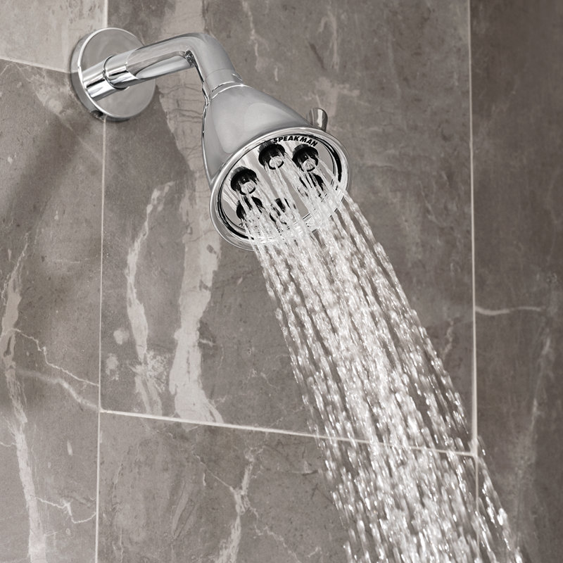 Pomme de douche à faible débit en chrome poli à 3 jets Icon 2.0