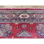 Tapis de zone en laine rouge/bleu 4 pi 9 po x 5 pi one-of-kind à la main noué la Bechtold