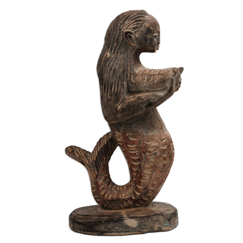 Figurine en bois sensuous sirène Kraig