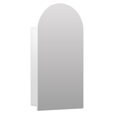 Aishwarya Arched Mirror Cabinet with 3 Shelves, 40W x 80 Hcm Wall Mounted Medicine Cabinet