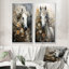 Blooming surréal équin, ensemble de 2 reproductions d'art mural cheval
