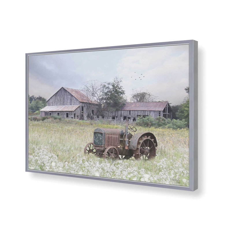 «Old Vermont Barn» par Lori Deiter, reproduction d'art, Silver, 24 W x 18 H, Framed Print