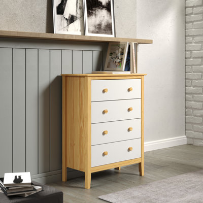 Commode en bois massif 4 tiroirs 30 po Parkville