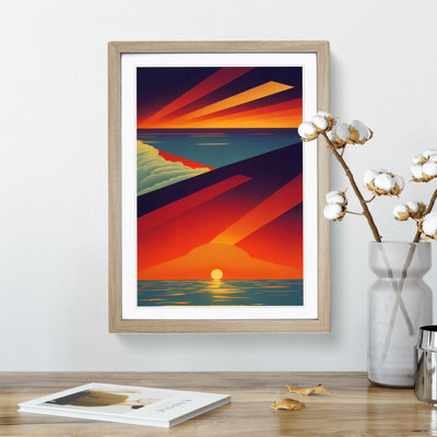 Vivid Abstract Ocean Sunset - Wall Art