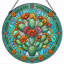 Panneau de vitrail en forme de fleur de cactus ， 7,8 H-1500631791