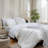 MooMee Duvet Cover Set Silky Sateen Look Luxury Sheen Zipper Closure & 8 Interior Ties 100% Long-Staple Cotton 600TC -105272386-105272390