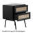  NTC Solid Drawer Face Lulu Nightstand with Natural Rattan Drawer, Mid-Century Side Table for Bedroom, Bedside Furniture, Nightstand, End Table – Waterproof, Heat Resistant, and Easy to Assemble-344483062-361278409