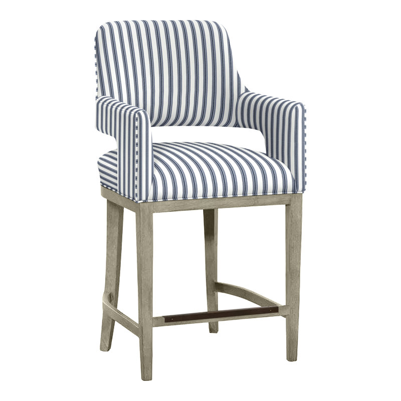 Tabouret de bar et de comptoir Josie, Amande chamois, Perigold excel denim, Tabouret de comptoir (siège d'une hauteur de 26,5