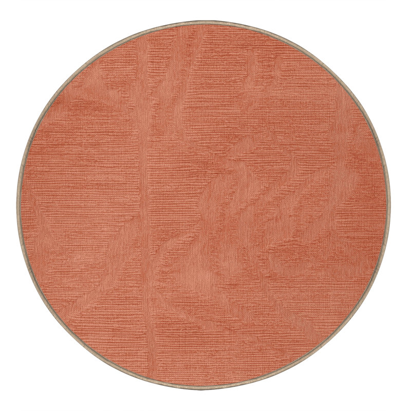 Tapis abstrait lavable à la machine, Rond 6 pi