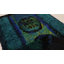 Vintage Swedish Rya Rug, Bold Scandinavian Motifs In Teal Blues - Rug & Kilim