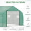 Walk-In Polytunnel Greenhouse Warm House Garden Tunnel Shelter Plant Shed 4.5 x 3 x 2m, Green-139169886