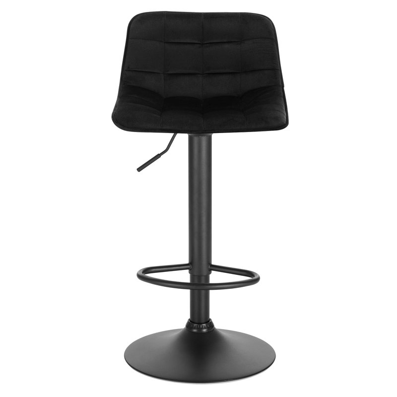Peake Upholstered Adjustable Height Counter Stool, Black