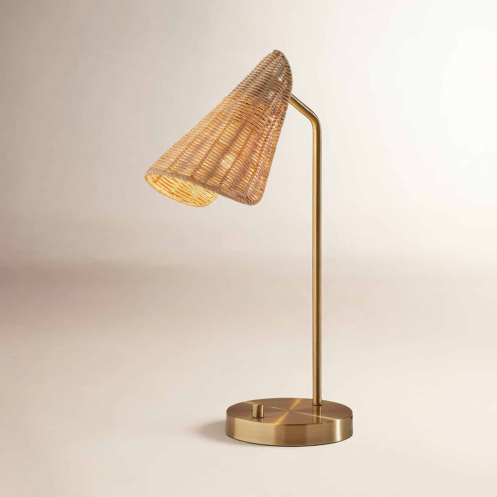 Pilsen Metal Desk Lamp, Antique Brass