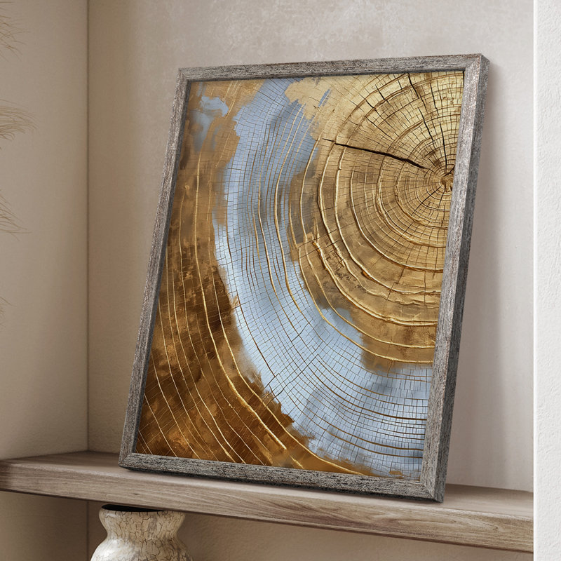 ABSTRACT Series Cxxxi, reproduction encadrée - bois massif, H 11 po x l 9 po