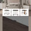 Table de chevet moderne avec port - blanc et noyer, choix de chambre à coucher pratique au design fonctionnel