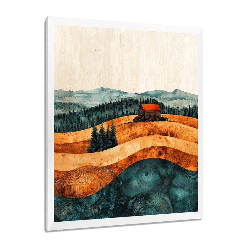 Godewyn Valley - Paysages, art mural, H 20 po x l 12 po, Avec cadre, Blanc