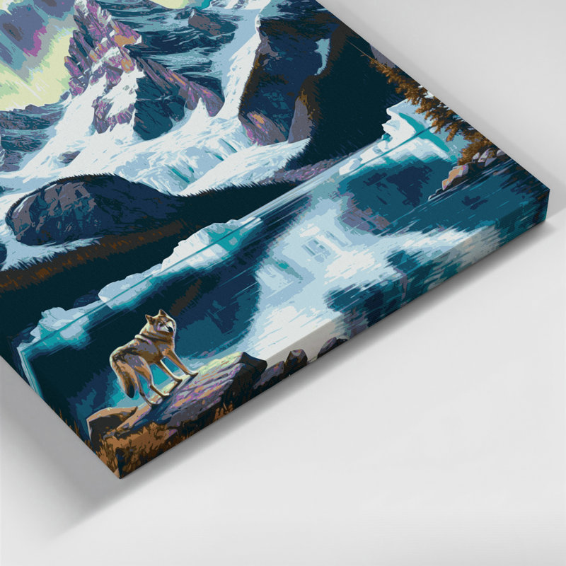 Art mural sur toile bleue «USA State Alaska», H 20 po x l 30 po