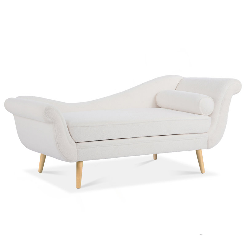 Chaise longue avec accoudoirs à volutes