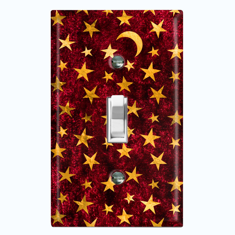 Patterned 1 - Gang Toggle Light Switch Standard Wall Plate