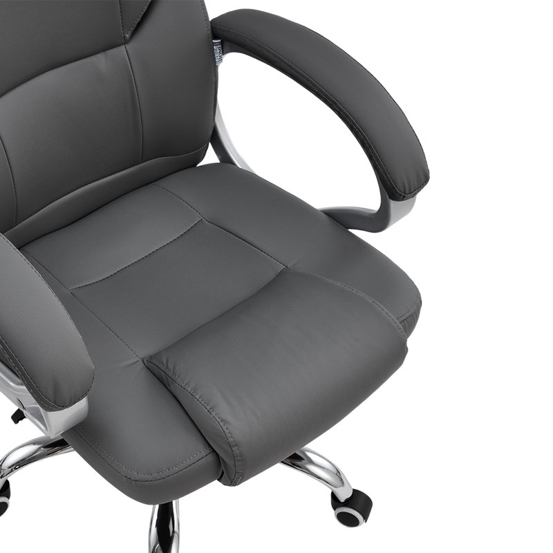 Vinyl Office Chair, Light Grey