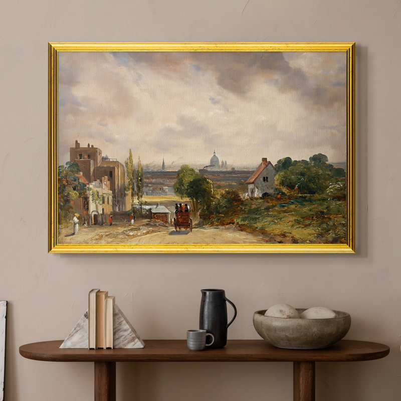 La maison de sir Richard Steele, Hampstead, v. 1832 - John Constable - Toile encadrée sur mesure, 16 po x 22 po