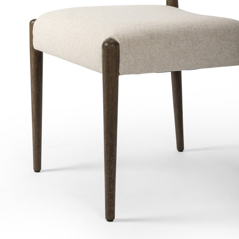 Jayla Upholstered Dining Chair, Antwerp Natural, Antique Walnut