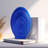 Kymya Radiant Blue Ribbed Ceramic Vase-1523837207