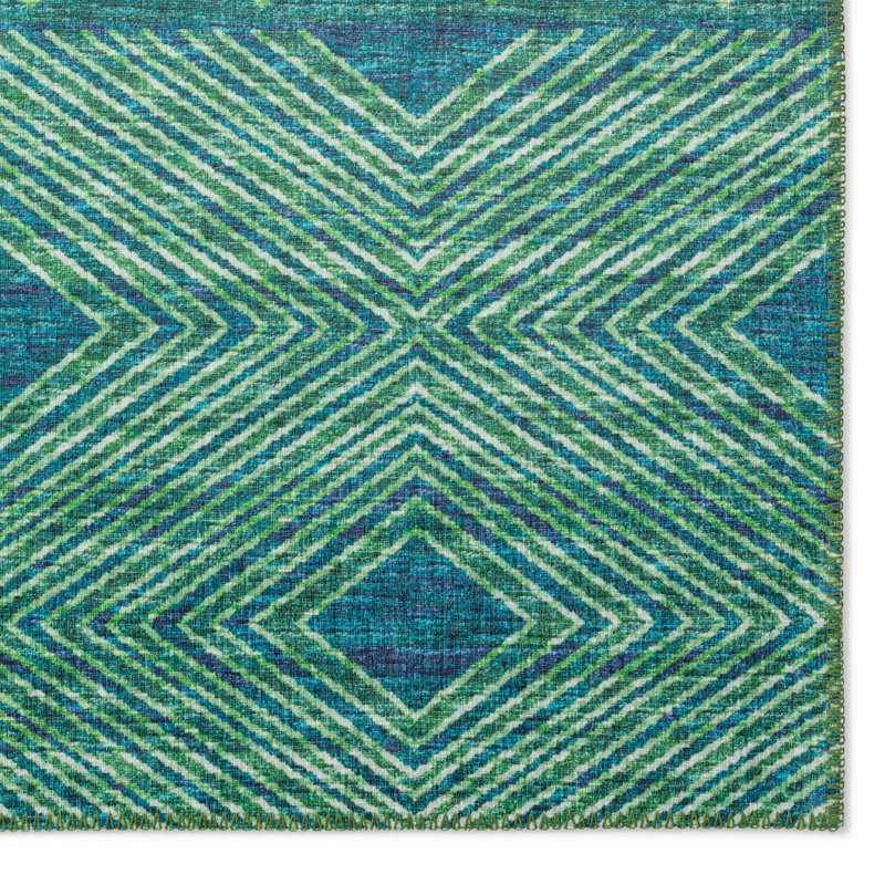 Ancell Chenille Washable Geometric Rug, Rectangle 8' x 10'