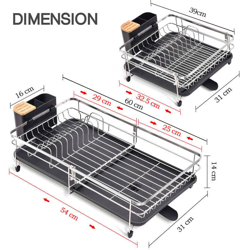 Fatimah Adjustable Stainless Steel Dish Rack