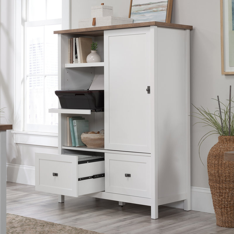 Emmit 42.16'' Wide 2 - Drawer Storage Cabinet with Cable Management