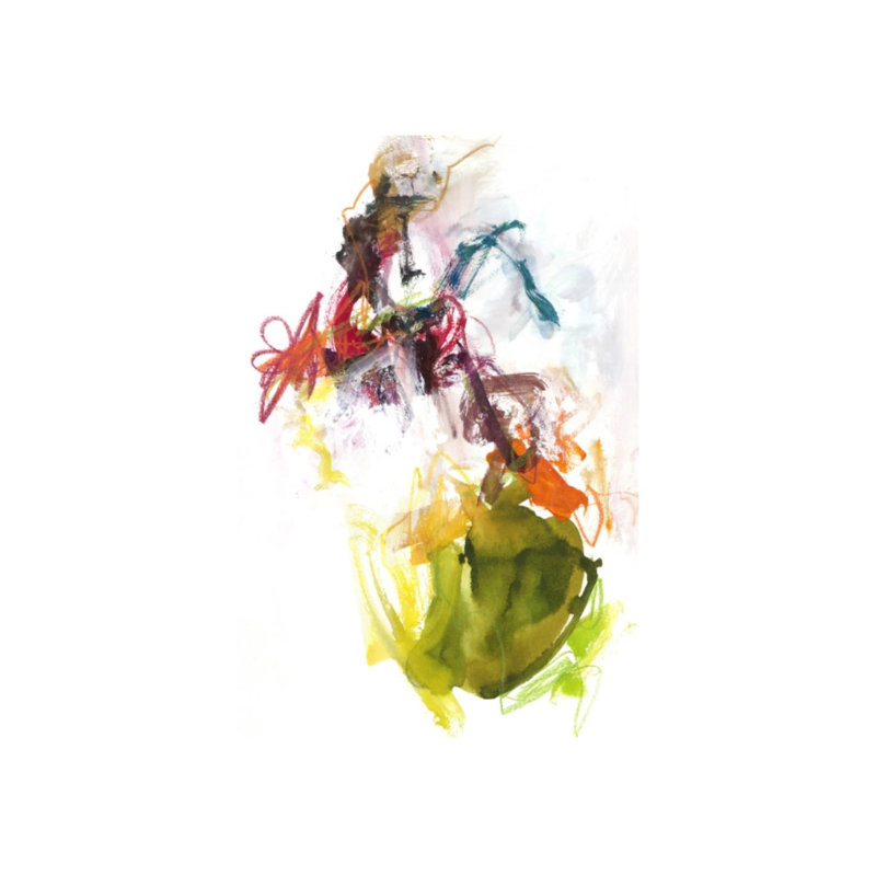 Colorant Twirl I - peinture sur toile, H 60 po x l 40 po