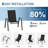 Outdoor Stackable Patio Dining Chairs Set of 4 – All-Weather High Back Chairs with Armrests, Lightweight Textilene Seating for Garden, Backyard, Poolside, Balcony – Black-Gray Spray Plastic & Black-48585179