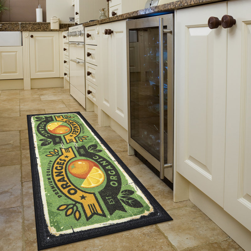 Tapis de cuisine antidérapant lavable à la machine, Rectangle 2 pi x 3 pi