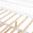 Wooden Full Size House Bed With Twin Size Trundle,Kids Bed With Shelf, White-2006063796