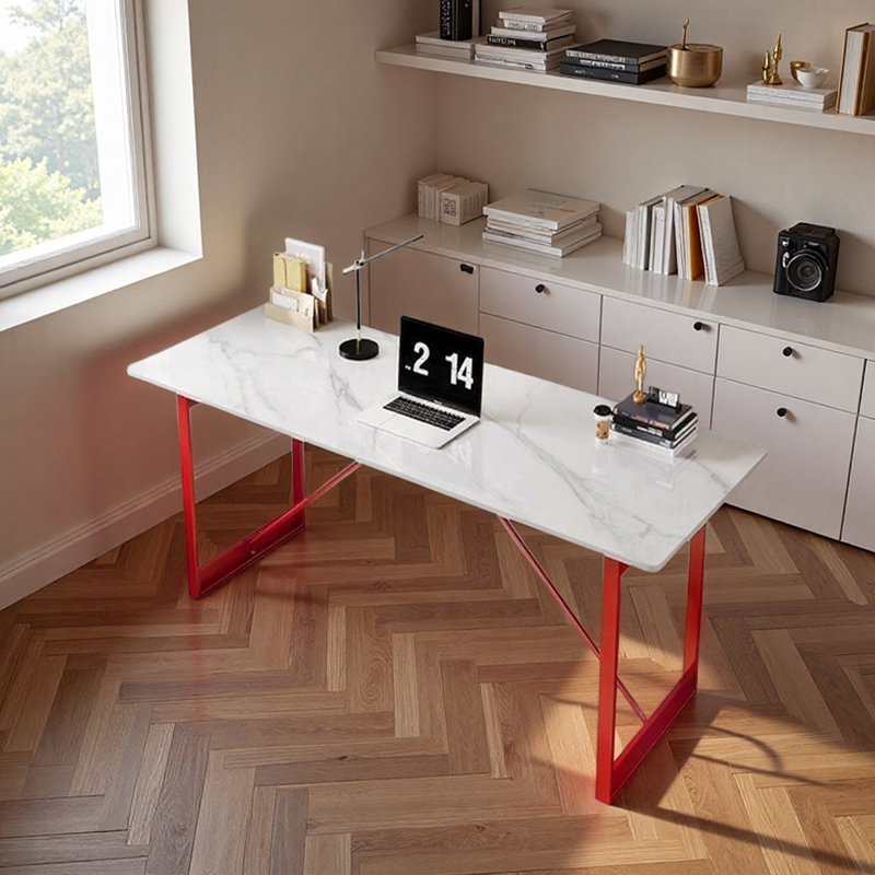 Bureau d'écriture Modern Light, H 29,52 po x l 55,11 po x P 27,55 po, Rouge