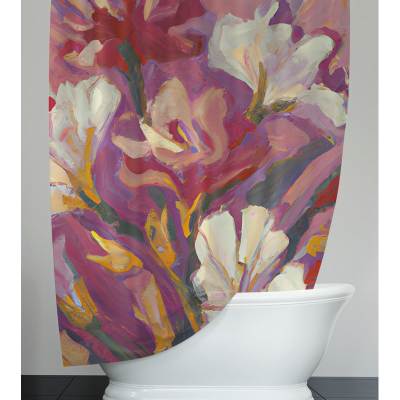 Cuddington Floral Shower Curtain, 72" H x 70" W