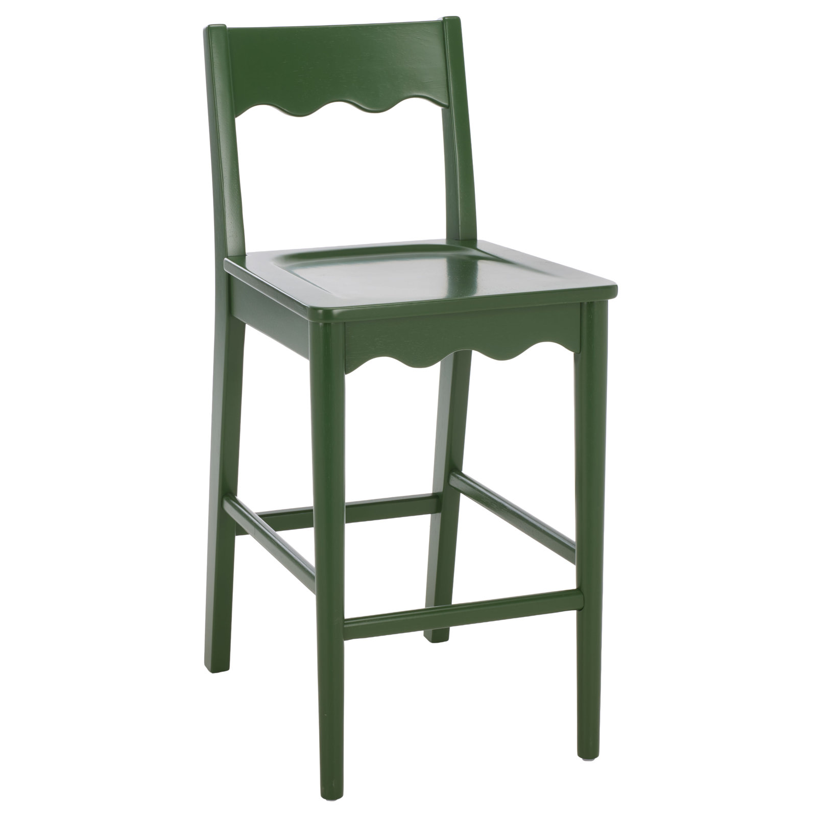 Rosetty Scallop Counter Stool, Green