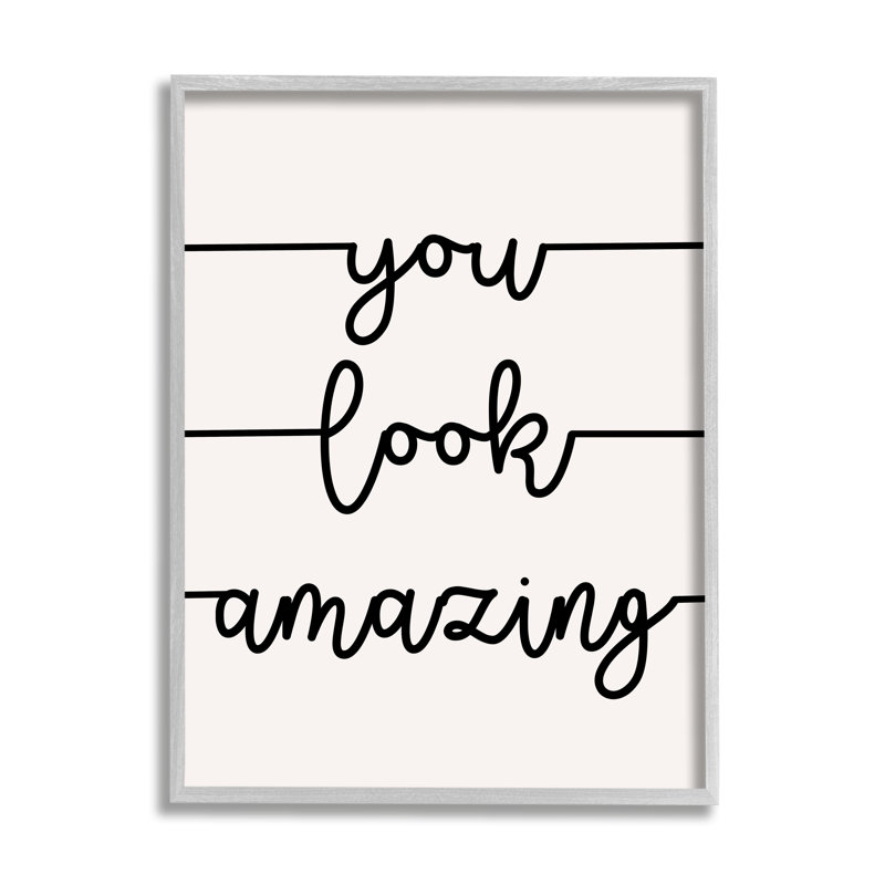 You Look Amazing Expression Abstract Line, H 30 po x l 24 po, Estampe numérique Farmhouse
