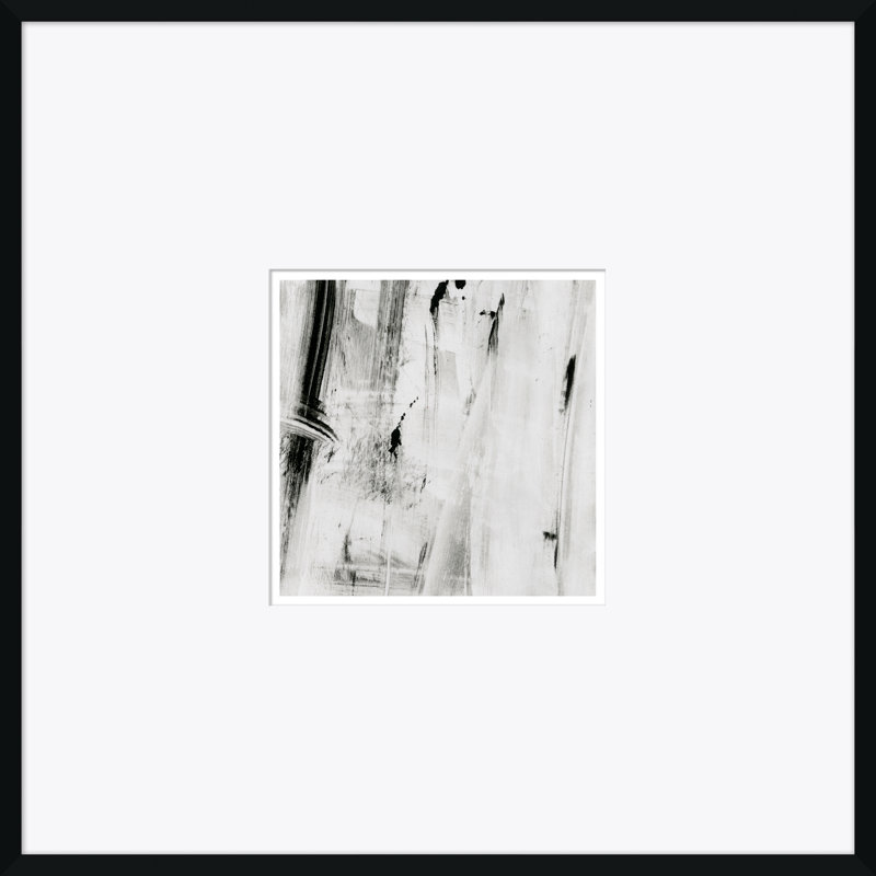 Abstrait Locomotion - Peinture encadrée sur papier, H 33,25 po x l 33,25 po x P 1,38 po