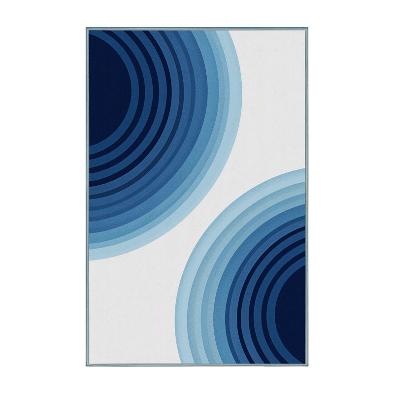 Tapis contemporain gris lavable à la machine Ottoline, 6 X 9