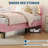 Twin Size Velvet Upholstered Platform Bed Frame with Smart LED Headboard- Adjustable Light & Memory Function, Wood Slat Support, Easy Assembly, Pink-1829007164-1829007158