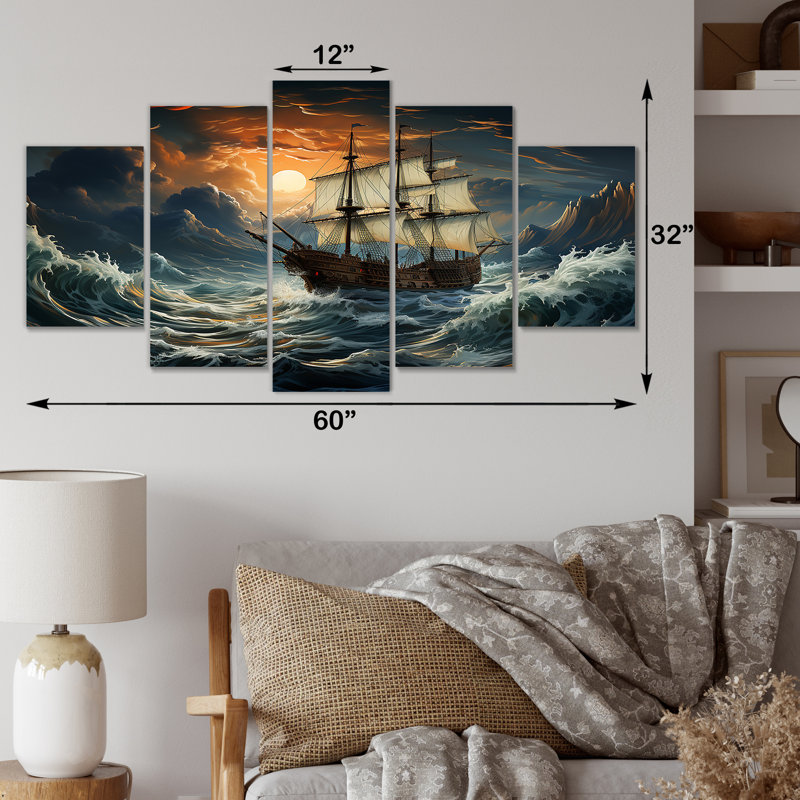 «Pirate Ship Legacy II - Pirate Multipanel», décoration murale