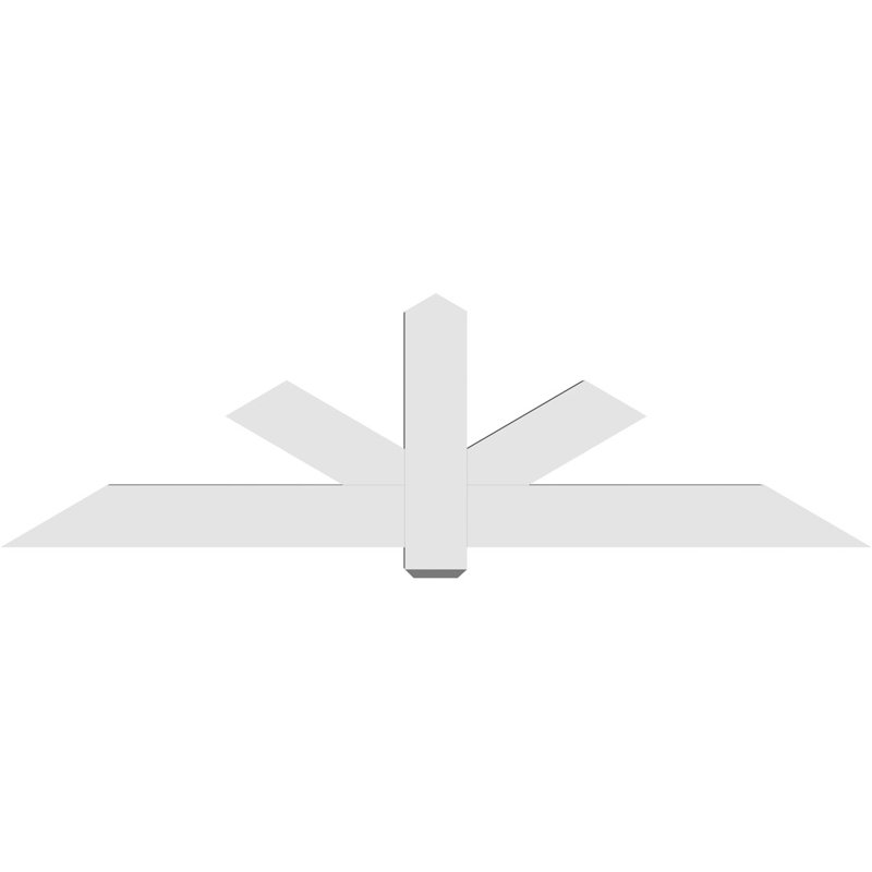 Support de pignon en PVC de qualité architecturale Kennewick, H 24,5 po x l 84 po (pas: 7/12), P 4 po x F 6 po