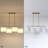 4-Light 41" Brushed Brass Role Modern Linear Drum Pendant Light for kitchen Island or Dinning Room.